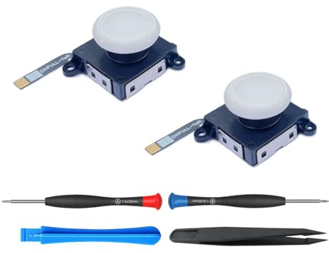 ElecGear 2x TMR Anti-Drift Joystick-Ersatz für Joy-Con, Kompatibel mit Nintendo Switch 2017 LCD, 2019 Lite & 2021 OLED – inkl. Reparatur-Kit