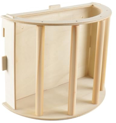 Hoite Wooden Hay Feeder for Small Pets, Large Volume Hanging Hay Rack, Suitable for Rabbit and Guinea Pig