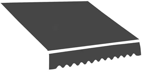 Tela Per Tende Da Sole Impermeabile Tessuto Di Ricambio Per Tende Da Sole Tela Di Ricambio Da Tende Da Sole Giardino (Senza Telaio)(Grigio scuro,5 * 3.0m)