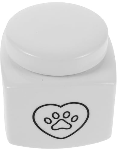 Veemoon Urna para Mascotas de Cerámica Pequeña 9,5x9,2x9,2 Cm Caja Conmemorativa para Cenizas de Perros y Gatos Urna Sellado Hermético Recuerdo para Animales Domésticos Mascotas