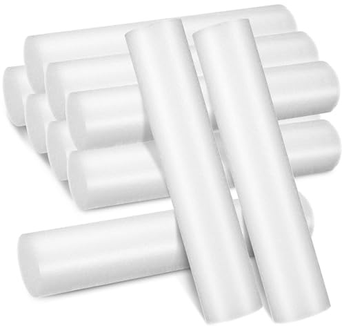 10Pcs White Flower Arranging Foam Cylinders, 30cm Epe Pearl Cotton | Craft Foam Tubes and Rods, Lightweight Polystyrene Cylinder Set, Event Setups, Easy Insert and Adjust