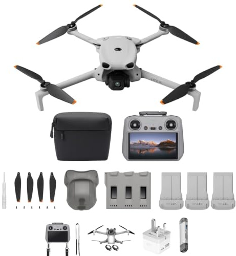 DJI Lito X1 Fly More Combo With DJI RC 2, 4K Camera Drone for Beginners, Obstacle Sensing, Lightweight for Adults, 15km Video Transmission, ActiveTrack, 3 Batteries, C0 (Lito X1 Fly More Bundle)
