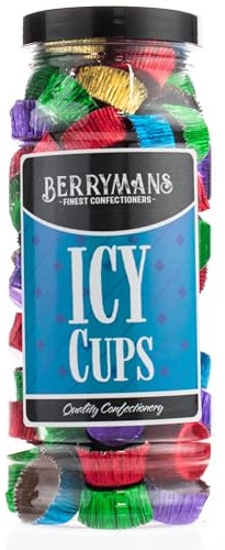 Original Chocolate Icy Cups Retro Sweets Gift Jar By Berrymans Sweet Shop - Classic Sweets, Traditional Taste.