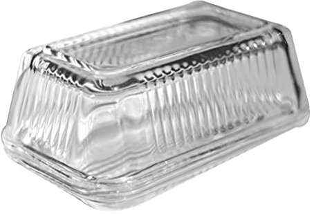 Cabilock Platos Antiguos de Mantequilla de Vidrio con Tapa Contenedores de Mantequilla de Queso Postre Bandeja de Servir para La Decoración de La Cocina Queso Crema