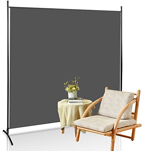 Sonnewelt Biombo de 180 x 180 cm, Color Antracita, Separador de Espacios, Divisor de Espacios