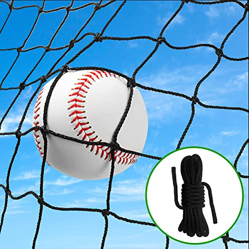 Wiseek 10'x20' Baseball Softball Backstop Nets, Heavy Duty Baseball Netting Ball Stop Netting #18 Nylon Sport Netting Barrier (Installation Rope Included)