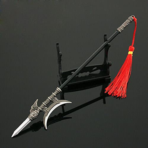 nyyuqi 1/12 Scale Metal Chinese Ancient Spear Sword Halberd Weapon Model for 6'' Action Figure Body (#2)