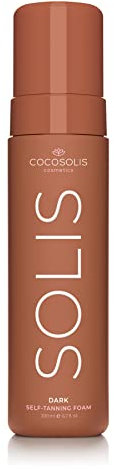 COCOSOLIS SOLIS Dark Selbstbräuner für Gesicht und Körper, Mousse für satte natürliche und langanhaltende Bräune, mit pflanzlichem DHA