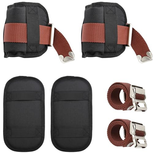 2 Stück Trockenbau-Stelzen-Ersatzteile, Komfort-Stelzenpolster, schützende, gepolsterte Beinbänder für Trockenbau, Nylon, verstellbare Stelzen-Beinriemen, geeignet für Heimdekoration, Straßenleistung