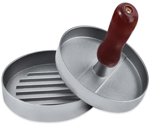 YANGWEN Burgerpresse,Burgerpresse Antihaft,Burger Pattie Presse Hamburger Patty Maker Burger Pattie Presse Hamburgerpresse aus Aluguss für leckere Hamburger,Patties,BBQ(Ø 12 cm)