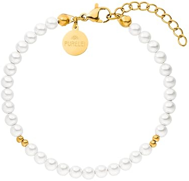 Purelei Finesse Armband (Gold) – Elegantes, verspieltes Damen Armband – Edelstahl – Verstellbare Länge 16-19 cm – Hawaiianisch inspiriert & wasserfest