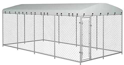 Hundehütte Outdoor mit Dach 8x4x2,3m