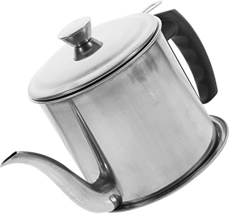 Zerodeko 1 Satz Öltopf aus Edelstahl Fettsieb Edelstahl aus Metall Ölbehälter auf Filter Fettabscheider kann Ölsiebbehälter Camping Vorratsdose Küchenwaren Container Spender