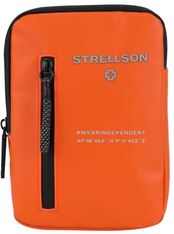 Strellson - Stockwell 2.0 brian Schultertasche für Herren, Umhängetasche mit den Maßen 13x18x2cm, Orange