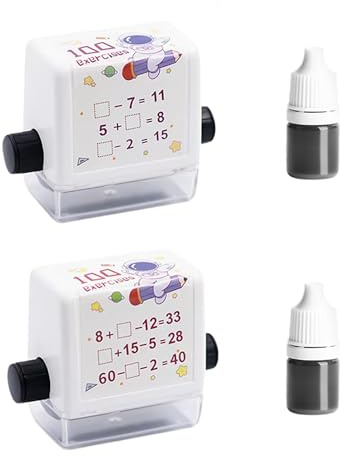 NYGGTYK 1 set di rotoli per sigillo matematici, ruoli riutilizzabili per insegnanti, aiutano i bambini a imparare la matematica