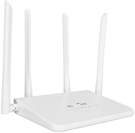 Router Wireless, 4G LTE CPE R103 5M 300Mbps 100‑240V Sblocca Router Internet WiFi Hotspot Mobile, con Slot per Scheda SIM 4 Antenne 5dBi, per L'Asia (Spina europea)