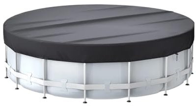 EKalgretrA Swimming Pool Cover 8/10/12FT Round Swimming Pool Covers For Above Ground Pools Hot Tub Cover Solar Covers Heavy Duty Tear Resistant Pool Cover(10FT)