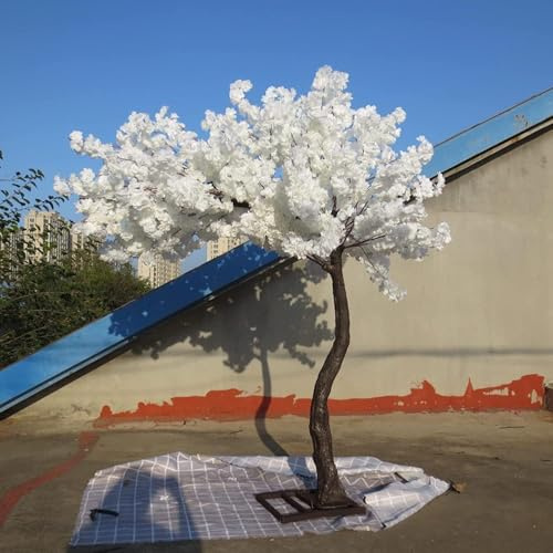 Planta Artificial Grande Exterior Decorativas Árbol De Cerezo Japonés Artificial,Planta Grande,Decoración De Flor De Seda Sakura Falsa Hecha A Mano,Árbol De Los Deseos,para Bodas, Eventos,2x2m