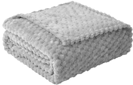 Good Nite Morbida coperta in microfase, 230 x 200 cm, coperta in pile per divano e letto, camera da letto, ufficio, grigio