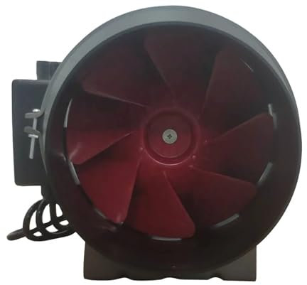Extractor de Aire, HR150 150mm AC 2500rpm 630m3/h Conducto Eléctrico Silencioso En Línea Hvac Ventilación Escape Plástico Pequeño Ventilador De Refrigeración Axial,para Baño, Cocina, Techo