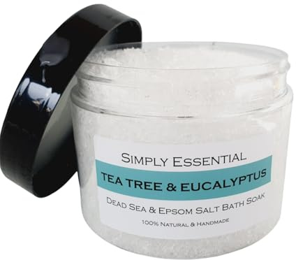 Simply Essential Tea Tree & Eucalyptus Bath Salts with Dead Sea & Epsom Salt Body & Foot soak 500g