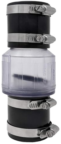 Geräuschloses Rückschlagventil, CV-150 Sumpfpumpe, Rückflussverhinderer, ABS-Rückschlagventil, Ersatz mit gefederter Klappe für 3,8 cm Rohr