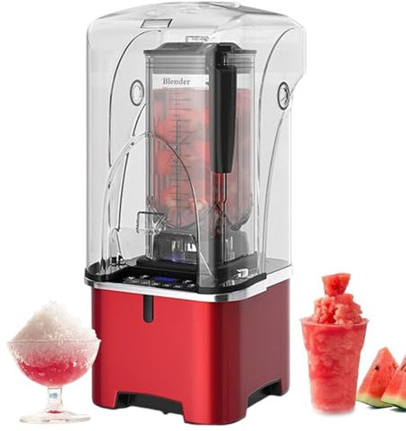 pealiritansemen Blender À Smoothie Professionnel, Robot sur Socle Électrique 2,2 L, 5 Réglages Prédéfinis + 8 Vitesses De Réglage, 6 Lames Et Broyage Silencieux De La Glace, pour Cafés, Desserts
