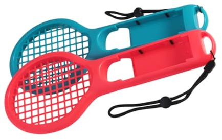 HANABASS 2pièces Raquette De Tennis pour Jeux Vidéo Compatible avec Poignées De Jeu Switch Accessoire De Jeu Sportif avec Dragonne pour Manette