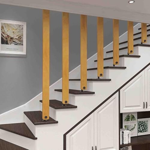 Balustrade d'escalier en Bois Massif Rails à Main intérieure pour Les escaliers intérieurs des escaliers de sécurité Polondes de Classe bails de terrasse avec kit d'installation, C, 30 cm