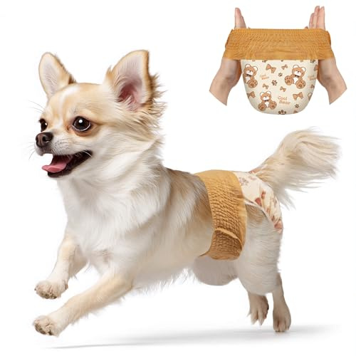 Dono Pannolini per cani femminili con elastico in vita, 20-60 pezzi, usa e getta per cuccioli di cane femmina in pannolini per periodi di calore, pannolini a prova di perdite a 360° super assorbenti