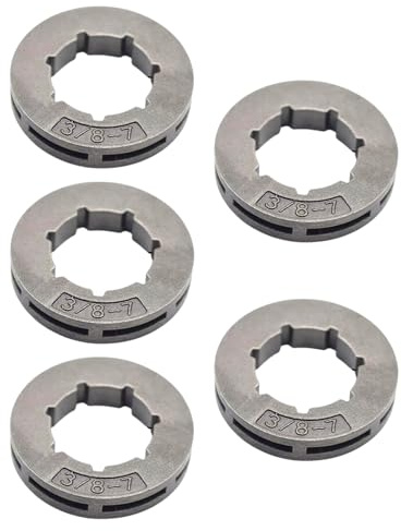 Motorsägen Kettenrad Ersatzteil | Ritzel Kettenrad Set | 3/8-7 Zahn Zubehör Motorsäge | Kleines Keil Kettenrad Komplettset 5er Satz Originalmaß Für Motorsäge Schneidzubehör Hochwertig Verschleißfest