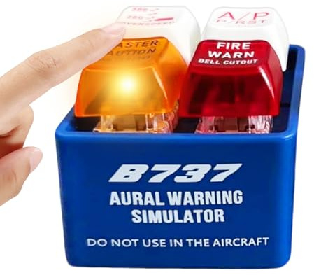 Porte-clés Simulateur D'avion, Pilot And Crew Alert Keychain Egps Warning Sound Simulator, Porte cles Pilote Avion, Avec Led, Bouton De Sécurité Du Cockpit D'aviation, Kesechains D'alerte D'avion