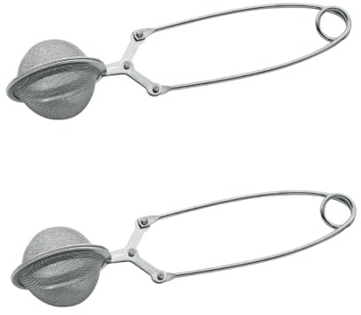Fackelmann Lot de 2 boules à thé inox avec poignée 15,5 cm lave-vaisselle | Infusion nette sans feuilles, Format 15,5 x 4,3 cm, Inox facile à entretenir, Lot de 2 pour le vrac, Passe au lave vaisselle