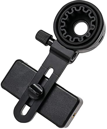 Operitacx Phone Microscope Binocular for Adapter Monocular, Telescopes, Solid Plastic Photography Mount for Taking Pictures Black from Further Distance | Black Plastic Clamp, Supports Astronomical Telescope, Images Capture of Moon