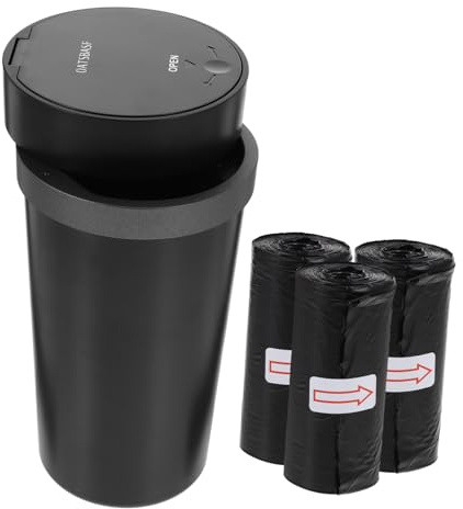 TOGEVAL Poubelle Voiture Compacte et Détachable Plastique Organiseur Auto Facile à Installer pour Intérieur de Voiture