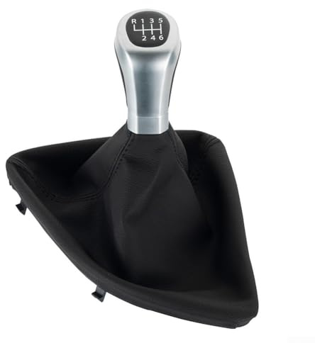 Pomo de palanca de cambios de 6 velocidades con funda de palanca de cambios y cubierta de maletero para BMW Series E81 E82 E87 E88, ABS y cuero, ligero y resistente