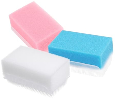 Mobestech 3pcs Bathing Brushes Sensory Development Training Soft Touch Bath Scrubber for Cradle Cap Treatment Unisex for Home and School Use