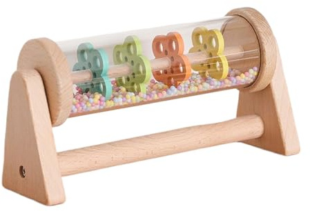 Kinderspielzeug mit – Sensorisches Musikinstrument 18 x 5,5 x 9 cm | pädagogisches Musikspielzeug mit Regenstab für 0-3 Jahre, Kindergarten, Haus im Freien und ba