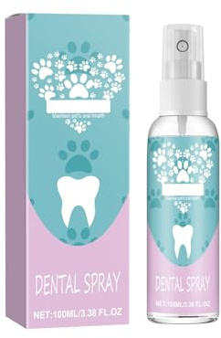 Dentalspray für Hunde Zahnpflege Hund Zahnpflege De#ntal Spray Natürliches Zahnspray für Katzen,Atemfrisch Spray für Haustiere Vorbeugung Gegen Plaque, ZAH#nstein un#d schlechten Atem (4x15)