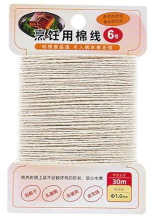 LIXSAZSE Spago da cucina in cotone, spago da macellaio, progetti cucina, legatura di salsicce, legatura di tacchini, cotone, avvolgimento o arrosto. Macellaio per arrostire