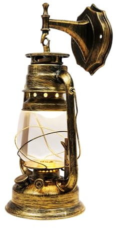 PBTERDTF Vintage Wandleuchte Rustikale Wohnzimmer Wandlampe E27 Lampe Schlafzimmerwand Innen Vintage Antik Loft Zimme Wandleuchte Deko für Wohnzimmer Flure Treppenhäuser Restaurants (Cyanbronze)