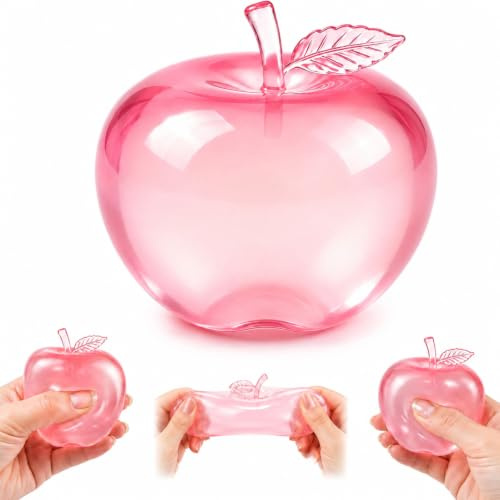 Apple‑Shaped Stress Relief Ornament for Focus, Soft Desktop Companion for Office and Home Relaxation