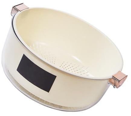 Sorandy Scolapasta da Set Ciotole 2 in 1, Colino per Alimenti in Plastica Grande con Design a Doppio Strato per Lavare Verdure Frutta Pasta, Senza BPA