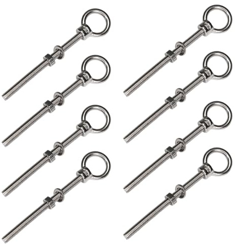 PRIOstål 643_8 augbult ringmutter rostfritt stål V4A | M12 x 120-(8 stycken)