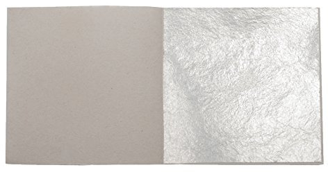 50 Blatt Echtes Feines Blattsilber 5 cm x 5 cm Echt Silber 925 zum Versilbern & Basteln Silberblatt Silberfolie Kunst Handwerk Dekoration Restaurierung