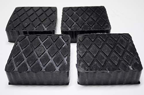 Gummiauflage 120x120x35mm - KIT mit 4 gummiklotz für Kfz Hebebühnen. Abmessungen des Gummiklotzes