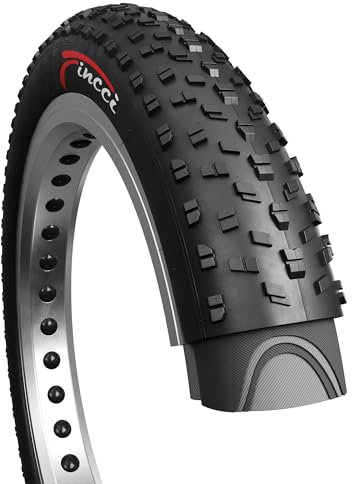 Fincci Fatbike Fahrradreifen 26 x 4.0 Zoll - Faltreifen MTB 100-559 für Fat Bike, EBike, Mountainbike, Rennrad Fahrrad, Klapprad - Fahrrad Mantel für das Fahren auf Schlamm, Schmutz Offroad
