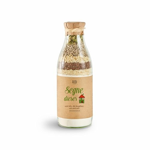 Brotbackmischung Segne dieses Haus Backmischung im Glas Flasche Geschenk Geschenkidee Einzug Einzugsgeschenk Umzug neues Haus…