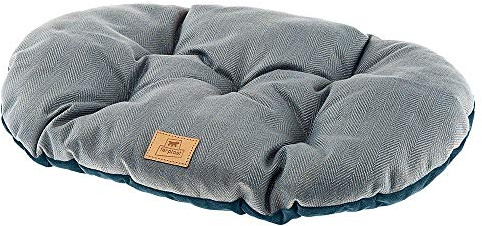 Ferplast Hundebett Hundekissen Katzenkissen Hundesofa für kleine Hunde, Katzenbett, 78 x 50 x 15 cm WaschbarBlau
