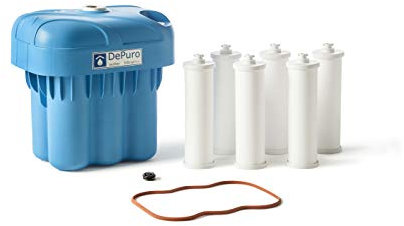 AQ Technology DePuro - Sistema de microfiltración (6 filtros de 5 micras) para el tratamiento de agua de la casa